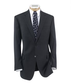 Signature 2 Button Wool Pattern Suit with Pleated Trousers JoS. A. Bank