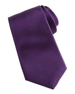 Square Jacquard Contrast Tail Tie, Purple/Black