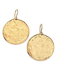 Nest Medallion Drop Earrings   Gold