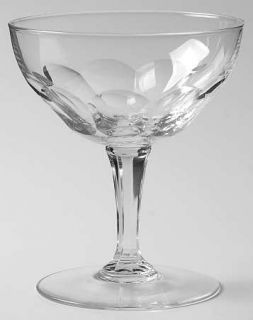 Val St Lambert Riviera Clear Champagne/Tall Sherbet   Nine Cut Panels Goblet,10