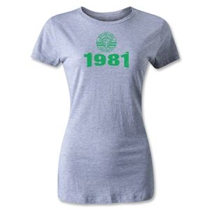 hidden NTV Beleza Distressed 1981 Womens T Shirt (Gray)