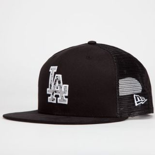 La Dodgers Mens Truckerd Snapback Hat Black One Size For Men 227690100