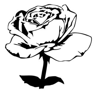 Elegant Rose Glossy Black Vinyl Wall Decal (Glossy blackMaterials VinylQuantity One (1) decalSetting IndoorDimensions 22 inches wide x 35 inches longAll dimensions are approximate and may vary slightly )
