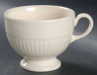 Wedgwood Edme Footed Cup, Fine China Dinnerware   Off White,Ribbed Rim,No Trim