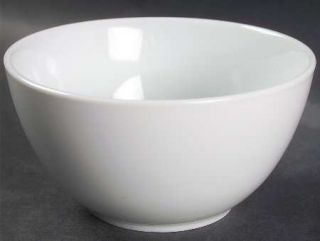 Johnson Brothers Arctic Rice Bowl, Fine China Dinnerware   All White, Coupe, Smo