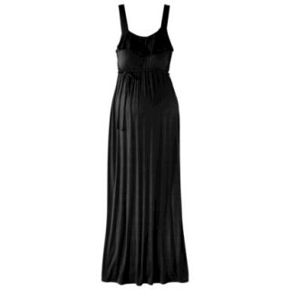 Liz Lange for Target Maternity Sleeveless Ruffled Maxi Dress   Black M
