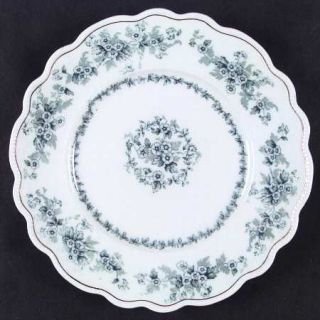 Grindley Eileen (White Bck, Gold Trim) Dinner Plate, Fine China Dinnerware   Whi
