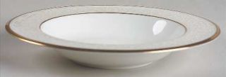Noritake White Palace Rim Soup Bowl, Fine China Dinnerware   White Enamel Decor