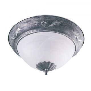 Transitional Two light Antique pewter Flush mount Indoor Fixture