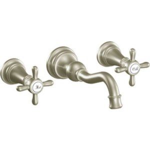 Moen TS42112BN Weymouth Two Handle High Arc Wall Mount Bathroom Faucet Trim with