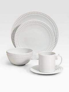 LObjet Perlee White 5 Piece Place Setting   No Color