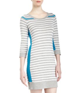 Striped Sweater Dress, Turqs and Caicos