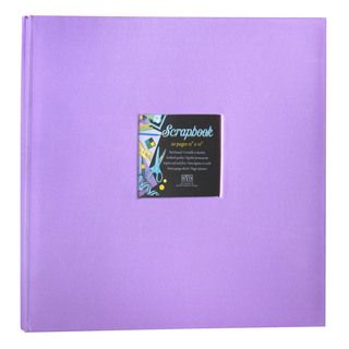 Kleer Vu Cloth Fabric Purple Scrapbook (PurpleDimensions 13.5 inches long x 12.5 inches wide x 1.25 inches highBinding Screwpost binding system allows the pages to lie flat when openedImported )