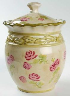 222 Fifth (PTS) CheriS Roses Small Canister, Fine China Dinnerware   Accessorie