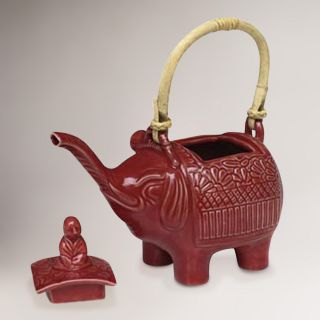 Novica Buddha and the Ruby Elephant Ceramic Teapot   World Market