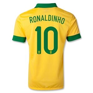 Nike Brazil 2013 RONALDINHO Home Soccer Jersey