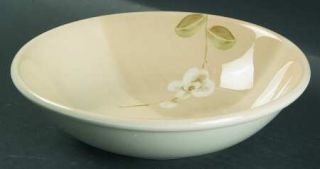 Crate & Barrel China Orchid Coupe Soup Bowl, Fine China Dinnerware   White Flowe