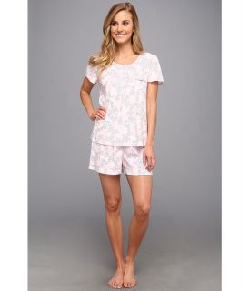 Karen Neuburger Sugar Magnolia S/S Henley Short Set Womens Pajama Sets (Pink)