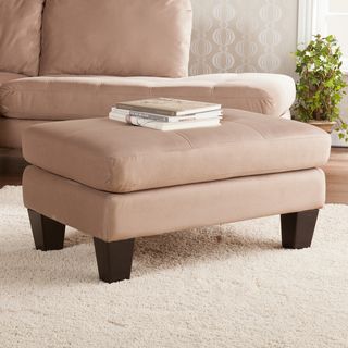 Upton Home Marley Earthy Gray Upholstered Ottoman