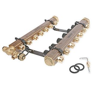 Uponor Wirsbo A2660701 TruFLOW Jr. Manifold Assembly with B amp; I Valves Radiant Heating amp; Cooling, 7Loop