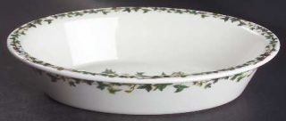 Portmeirion Holly And The Ivy, The 13 Oval Baker, Fine China Dinnerware   Holly