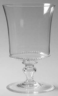 Juliska Glassware Fiorella Clear Water Goblet   Clear,Beaded Bowl Base,Knob Stem