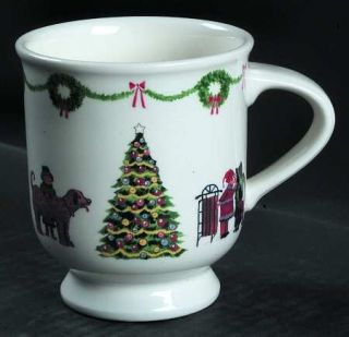 Nikko Americana Christmas Mug, Fine China Dinnerware   Wysocki, Country Christma