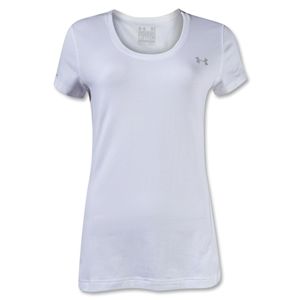 Under Armour Womens Charged Cotton Scoop T Shirt (White)