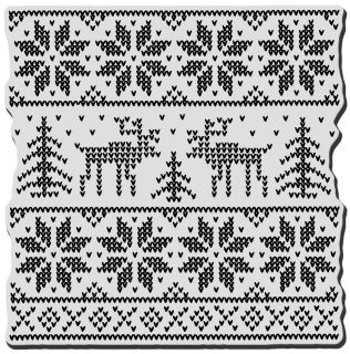 Stampendous Christmas Cling Rubber Stamp  Sweater Square