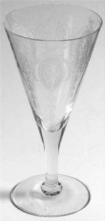 Tiffin Franciscan Classic (Stem #14185/Etched) Water Goblet   Stem #14185, Etch