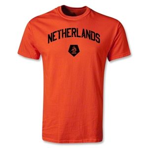 hidden Netherlands Distressed T Shirt (Orange)