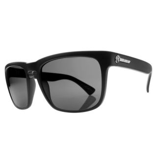 Knoxville Polarized Sunglasses Matte Black Melanin Grey Polarized Level