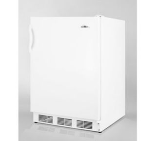 Summit Refrigeration Freestanding Undercounter Refrigerator Freezer w/ 1 Section, White, 5.1 cu ft, ADA