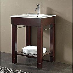 Eurasia 24 inch Vanity And Vitreous China Counter Top Set