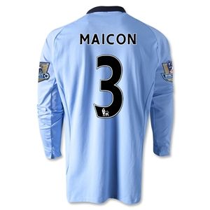 Umbro Manchester City 12/13 MAICON LS Home Soccer Jersey