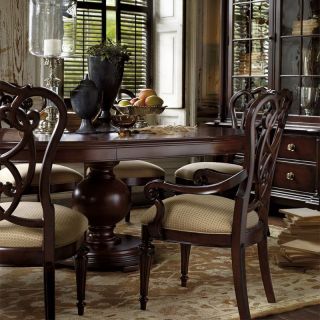 Stanley City Club 7 piece Private Room Pedestal Dining Table Set Multicolor  