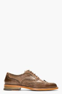 Ps Paul Smith Brown Leather Knight Brogues