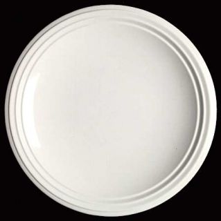 Pfaltzgraff Terrace White Dinner Plate, Fine China Dinnerware   Solid White,Embo