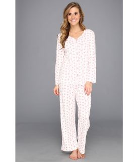 Karen Neuburger Petite El Dorado L/S Cardigan Long PJ Womens Pajama Sets (White)
