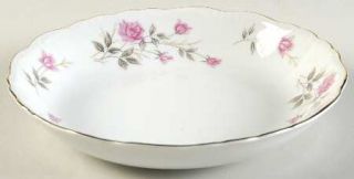 Empress (Japan) Dresdina Coupe Soup Bowl, Fine China Dinnerware   Pink Roses,Emb