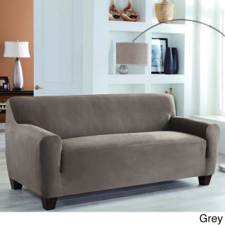 Restonic Stretch Fit Slipcover One Piece Sofa