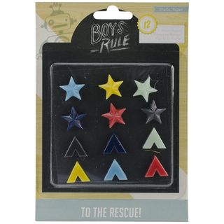 Boys Rule Resin Shapes 12/pkg