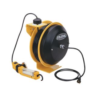 Coxreels EZ Coil Safety Series Power Cord Reel with Fluorescent Angle Light  