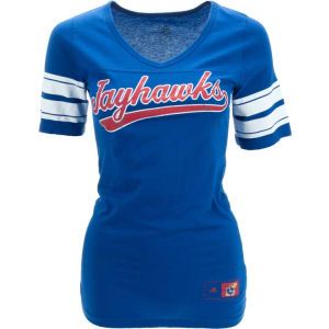 Kansas Jayhawks NCAA Womens Tailspin Football T Shirt