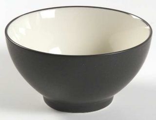 Noritake Colorwave Graphite Rice Bowl, Fine China Dinnerware   Colorwave,Black/W