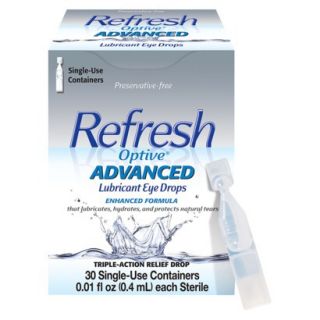 Refresh Optive Advanced Triple Action Relief Eye Drop   30 Single Use Containers