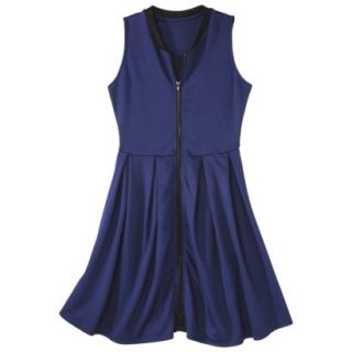 Mossimo Womens Full Zip Scuba Dress   Blue/Black L