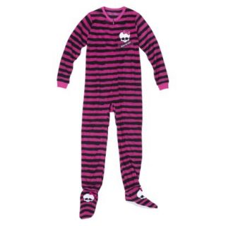 Monster Chic Girls Footed Blanket Sleeper   Pink L