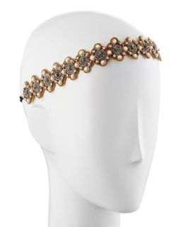 Metallic Beaded Headbands, Golden