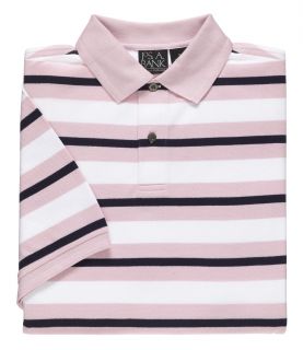 Traveler Short Sleeve Stripe Polo Big and Tall by JoS. A. Bank Mens Dress Shirt